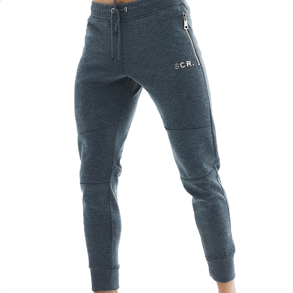 SCR. Wear - Nedro Joggingbroek - Heren Joggingbroek - Sportkleding - GOTS-gecertificeerd - Ritsdetails - Grijs - S