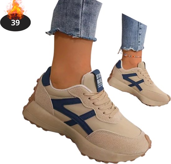 Chaussures pour femmes Bovista Femme - Baskets pour femmes - Confortables - Sportives - Décontractées - Adultes - Kaki - Taille 39