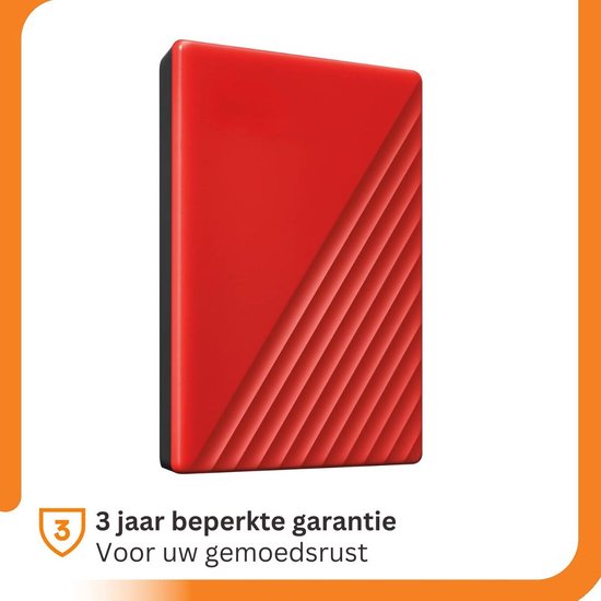 DailySupplies® Harde Schijf Extern - Draagbare - 2TB Opslag - Rood van Merkloos — afbeelding 4