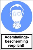 Sticker Ademhalingsbescherming verplicht!