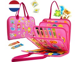 MontiPlay® Montessori Speelgoed - Sensorisch Speelgoed - Busy Board - Montessori Activiteitenboek - Educatief Speelgoed - Reisspeelgoed - Activiteitenbord - Senso Motorisch Speelgoed - Speelgoed voor in de Auto
