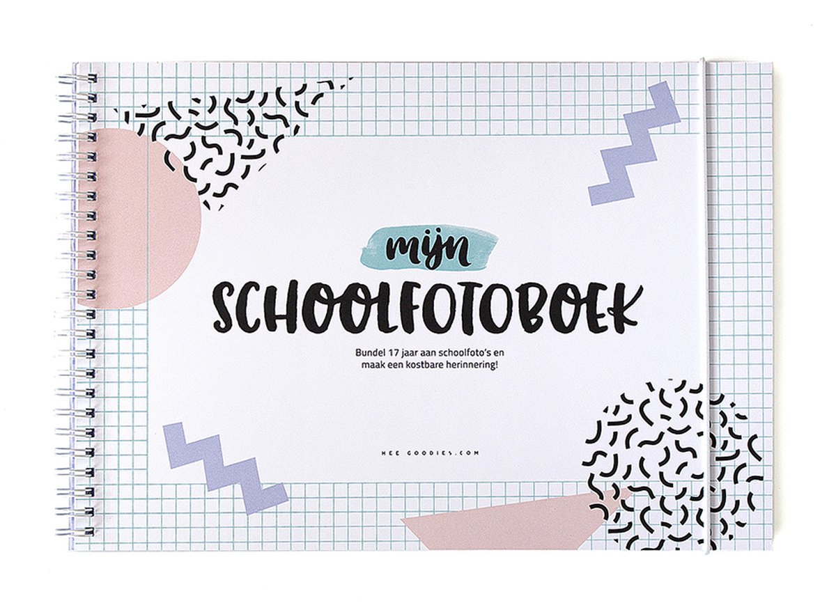 Schoolfotoboek A4 Klassenfoto album Meisjes Fotoalbum schooljaren schooljarenboek met ringband en softcover