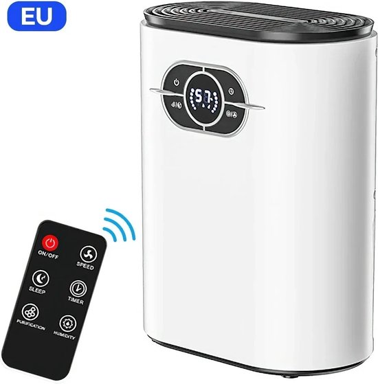 Foto: Airdestic hypersonic luchtontvochtiger extreem stil 1000ml dag geschikt voor huis slaapkamer badkamer zwart