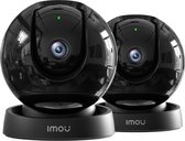 2x Imou Rex 3D - Beveiligingscamera - 3K beeldkwaliteit - Kantelen en Draaien - 0°-355° draaien en 0°-90° kantelen - Nauwkeurige detectie van personen en huisdieren - 0.6 seconden een notificatie bij een gebeurtenis - Ingebouwde luidspreker En Mic