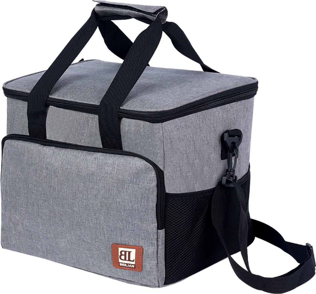Rainbecom - Koeltassen - Lunchtas – 35x29x27 cm – 25 Liter - Grijs - Isolatie - Kationisch Polyester - Handvat Riem - Koeltas - Lunch Bag - Geïsoleerde Koeltas - Picknicktas