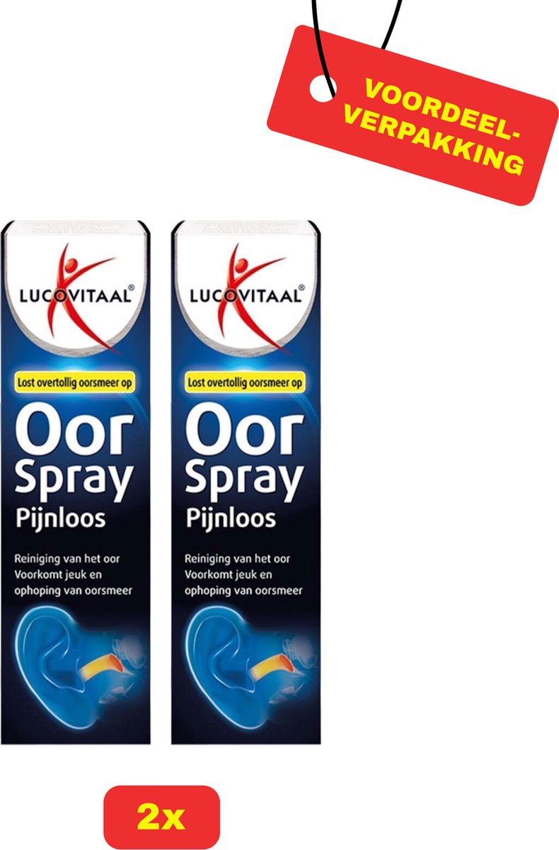 Goedkoopste 2X Lucovitaal Oorspray Pijnloos - Voordeelverpakking!!