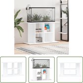The Living Store Support pour Aquarium Bois d'ingénierie Wit 100x40x60 cm - Support Stable avec Espace de Rangement