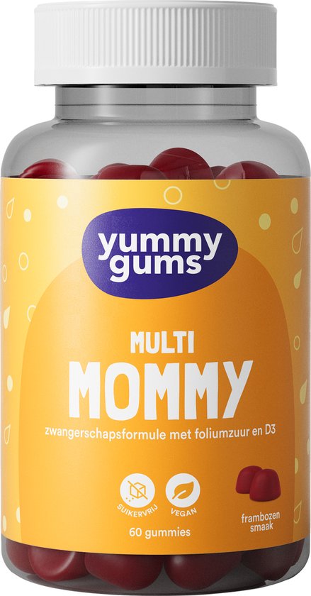 Yummygums • Zwangerschap mama gummies • Foliumzuur zwanger • Suikervrij • 60 gummies