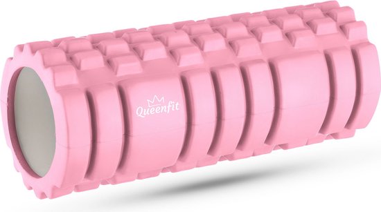 Queenfit® Foam Roller, Massage Roller, Fitness Roller, Foamroller - Rugmassage, Volledige Lichaamsmassage - Yoga, Pilates, Workout roller - 33x14cm