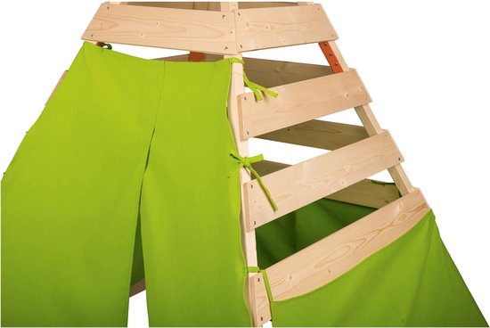 Playtive Houten tipitent Inclusief krijtbord - 135 x 135 x 170 cm - Eenvoudige montage - Tent van Playtive — afbeelding 2