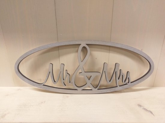 Plaque Mr & Mrs laser