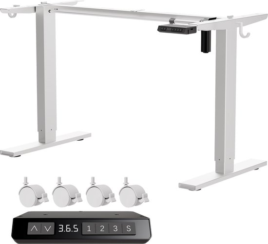 Elektrisch Zit-Sta Bureauframe met Geheugenfunctie, Anti-Botsingstechnologie en Snelladen USB/Type-C
