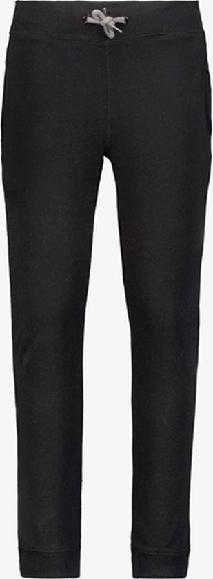 Zwarte joggingbroek met grijze veter aan de voorkant.