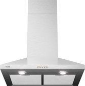 ETNA AP460RVS - Schouwkap RVS - 60cm - Energielabel C - 3 snelheden - geschikt voor afvoer naar buiten en recirculatie - afvoer aan bovenzijde