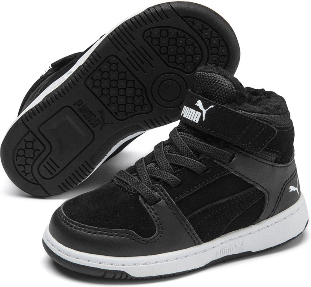 PUMA Rebound Layup Fur SD V Inf unisex kindersneakers gevoerd