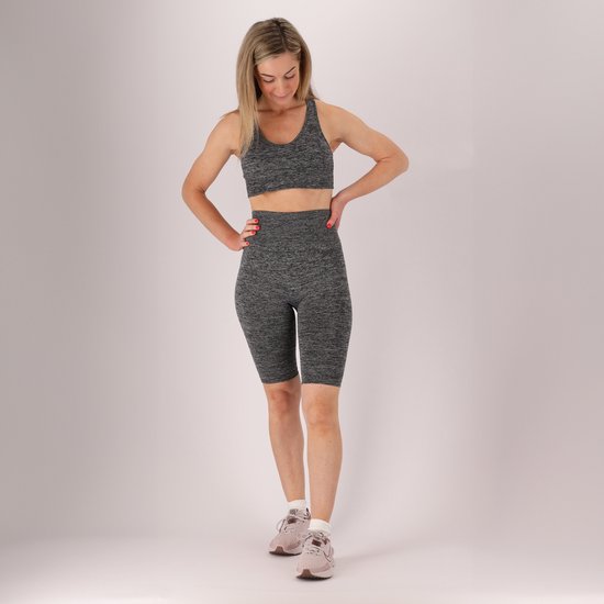 Xtreme - Ensemble de sport femme - Short/ BH - Grijs - S - Short de Sport - Vêtements de Vêtements de sport femme