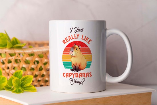 Mug Funny , j'aime vraiment les capybaras. OK ! - Capibara - Capybara - FunnyAF - AlwaysSarcastic - SarcasmLevel - SarcasmModeAan - FunnyHe - IkMaakEenJopje - DrogeHumor