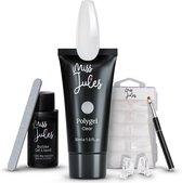 Miss Jules® Polygel Kit - 30 ml Clear - Gel Nagellak Starterspakket met Nail Tips - Polygel Starters Kit - HEMA & TPO vrij - Incl. Instructievideo