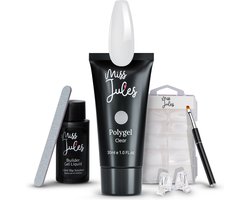 Miss Jules® Polygel Kit - 30 ml Clear - Polygel Nagels Starterspakket – Polygel Set Incl. Instructievideo (NL) – Polygel Starters Kit