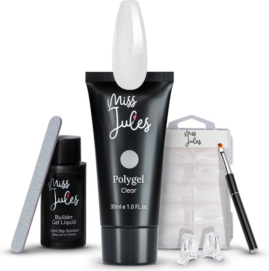 Miss Jules® Polygel Kit - 30 ml Clear - Polygel Nagels Starterspakket – Polygel Set Incl. Instructievideo (NL) – Polygel Starters Kit