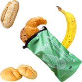 green-goose® Herbruikbare Broodjeszak L (40x25cm) | Gemaakt van Gerecyclde Plastic Flessen (rPET) | Diepvriesbestendig | Broodzakken voor Zelfgemaakt Brood - Wasmachine Wasbaar