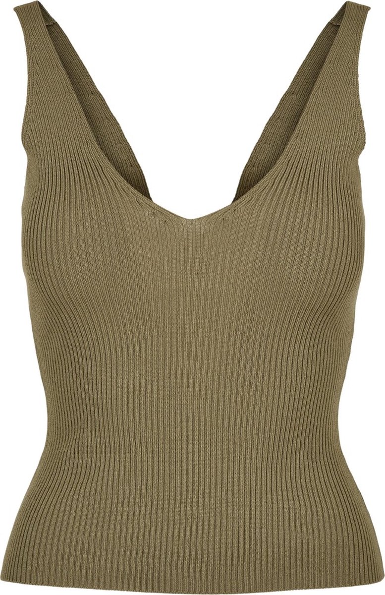 Urban Classics Rib Knit Mouwloze top 5XL Groen