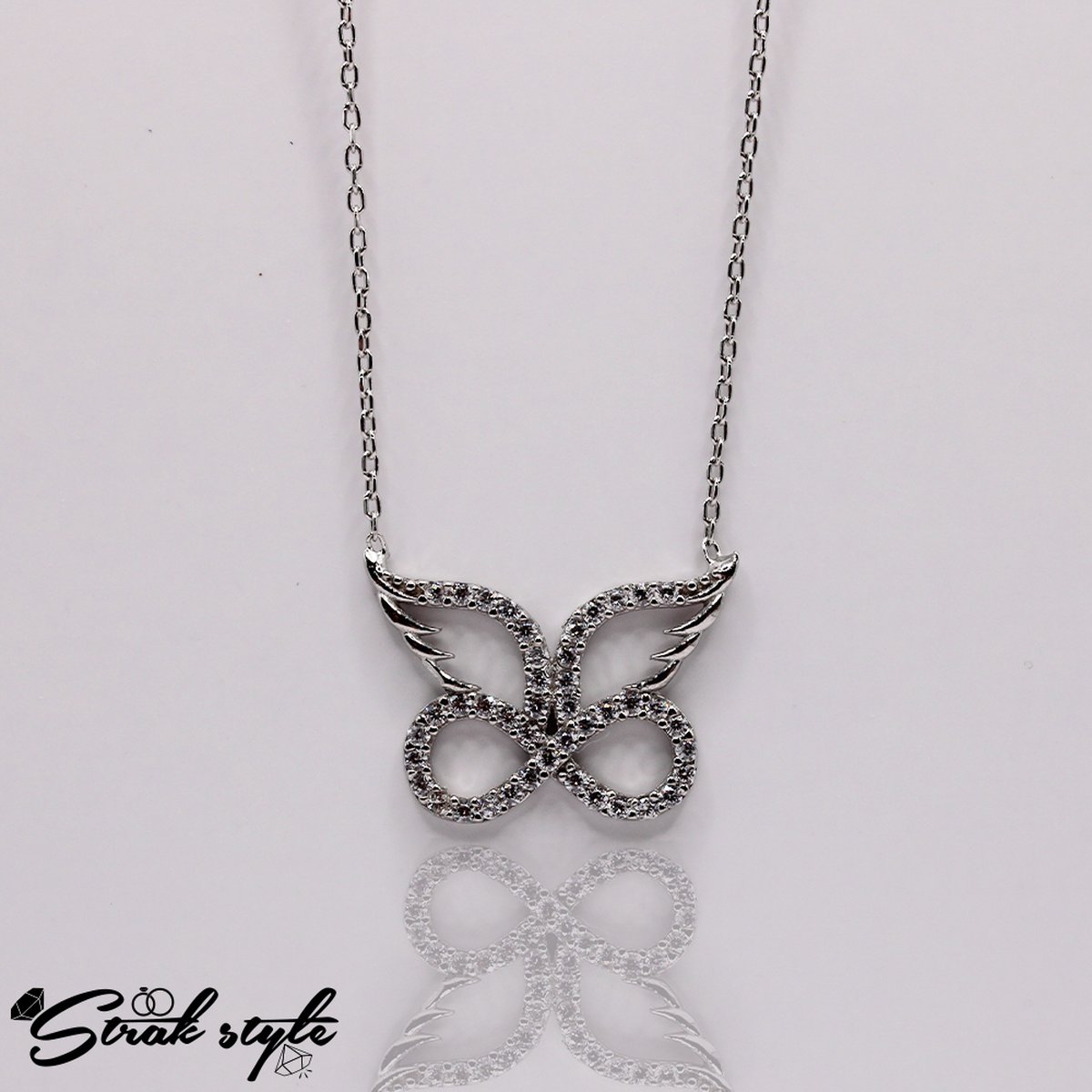 925 Sterling Zilveren Ketting met Vlinder – Luxe Dames Ketting – Anti-Aanslag – Perfect Cadeau voor Vrouwen