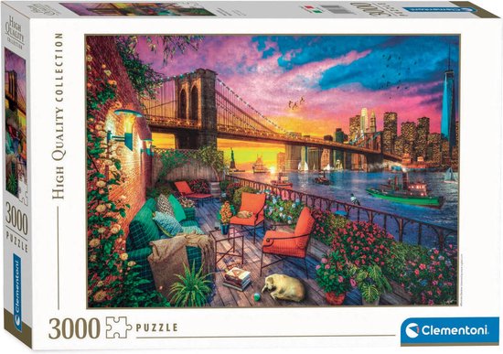 Clementoni - Puzzle High Quality Collection Manhattan Balcony Sunset - 3000 pièces - 33552