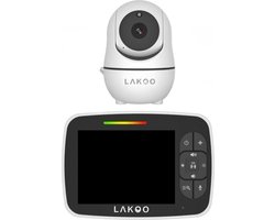 LAKOO HD Babyfoon - met Camera en monitor – Video Audio- uitbreidbaar - 3.5 Inch