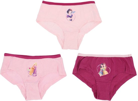 Slips fille - Lot de 3 - Princesses Disney - Rose - 98/104 - 3/4 ans