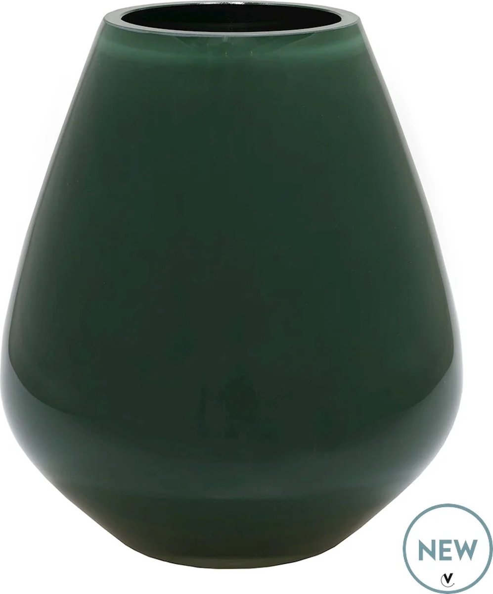 Vase The World Vaas Tasman | Small | Bright Green | Ø18 x H20 cm groen