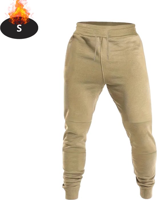 Livano Trainingsbroek Heren - Sportbroek - Trainingsbroek Lang - Trainingspak - Sportkleding - Creme - S