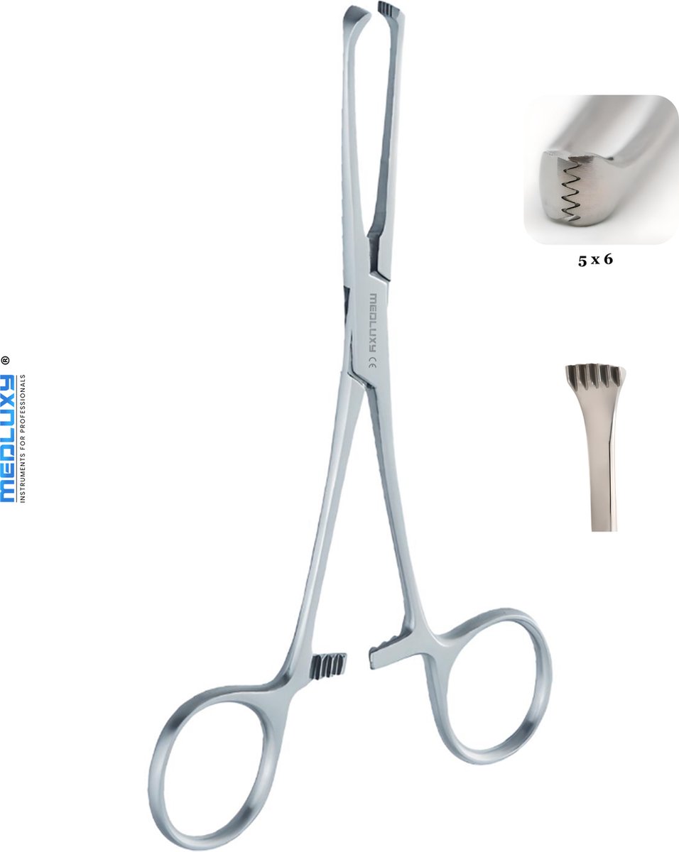 Goedkoopste MEDLUXY® - Allis Weefselklem - 20 cm - Recht - 6x5 Tanden (EHBO, Tissue Forceps, Weefsel Tang, medische Klemschaar, Darmtang, Verpleegkunde, Veterinair, Arts