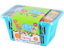 Play au panier à provisions avec ensemble de jeu d'épicerie, 23 pièces.