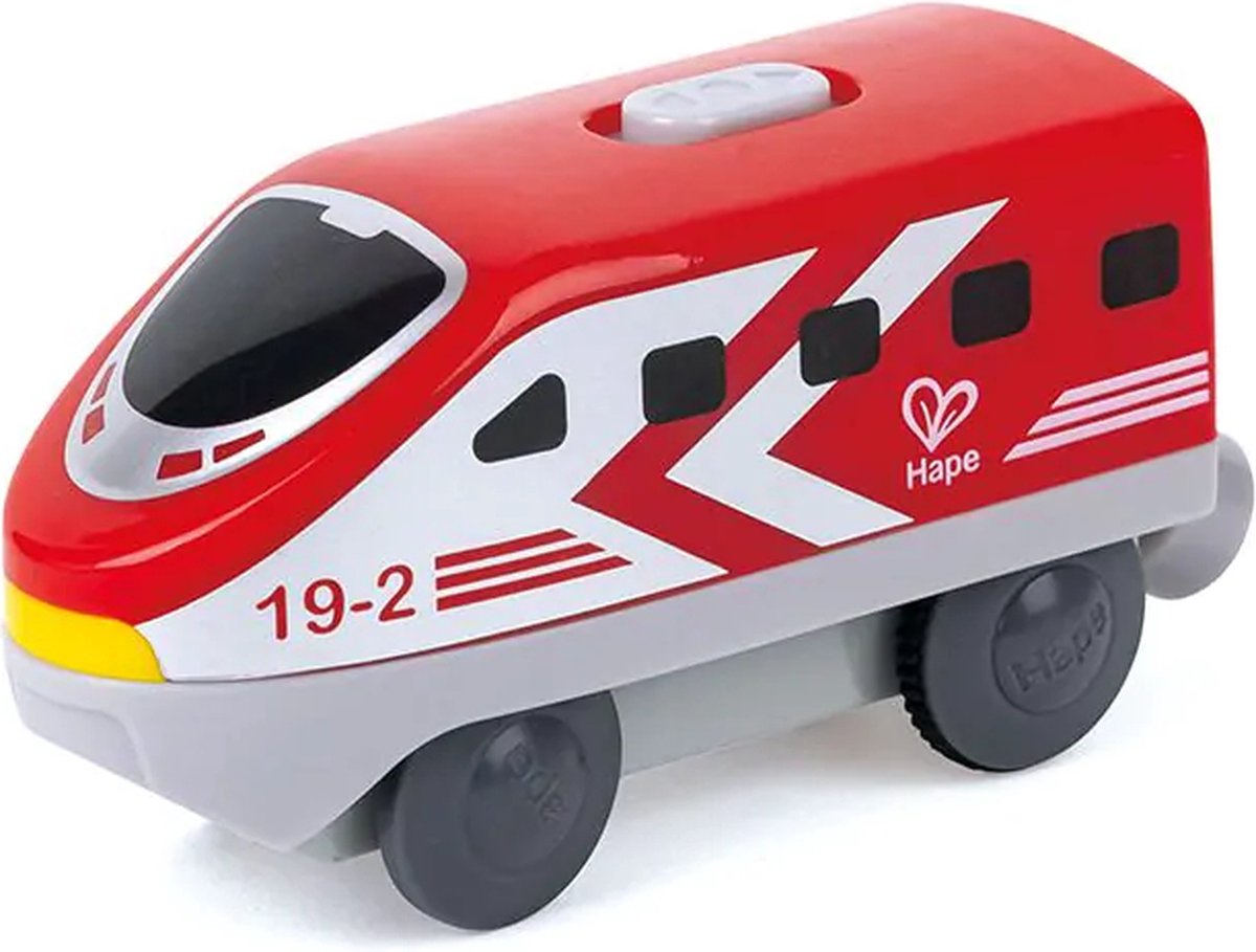 Houten trein locomotief rood - Hape - vanaf 3 jaar