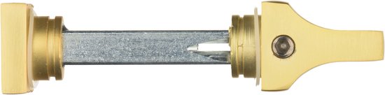 Ostiumhome® - Ferrures de porte- Poignée de porte sur bouclier court avec serrure WC 64 mm - Or Mat - Avola