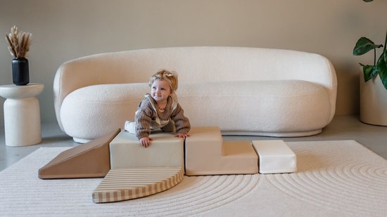 HENVAE® Baby Foam Blokken 5-delige Speelset - Glijbaan - Baby - Baby Speelgoed 6 maanden - Zachte blokken Baby - Montessori Speelgoed - Speelgoed 1 jaar - Educatief Speelgoed - Stapelblokken - Sensorisch Speelgoed - Speelblokken - Klimblokken Baby