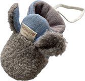 Babyslofjes met rubberen zool van Baby-Slofje - warme slofjes voor je baby - Pantoffels - Slofjes met anti-slip zool - 12-18 maanden (13 cm) - schoenmaat 20/21- blauw