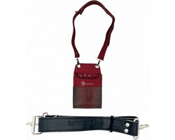 Guardian beauty Kapper / Barbers / Make-up Artists Holster Kapperstas met diamantjes roze - Instellen op je eigen heupmaat - 4 kleine vakken, 1 grote en een extra band