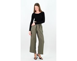 YesMooi - Wide Leg Culotte Broek - Khaki - 4XL (48) - Pantalon Dames Luchtige Broek