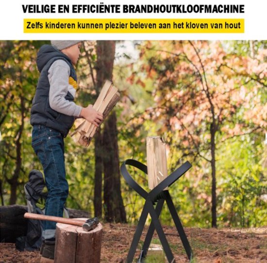 Houtklover - Houtsplitter - Hoge Kwaliteit - Zwart - 52Cm Hoog van Houtklover — afbeelding 4