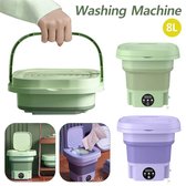 MazrekuHome® - Mini lave-linge - Petit lave-linge - Pour petit linge - Portable - Pliable - 8L - Avec essoreuse - Centrifugeuse