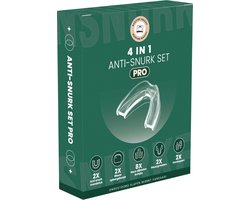 Rustige Nacht® Anti Snurk Set PRO 4-in-1 - Anti Snurkbeugel - Neus- en Mondsnurkers - Neusspreiders - Anti Snore Mouthpiece