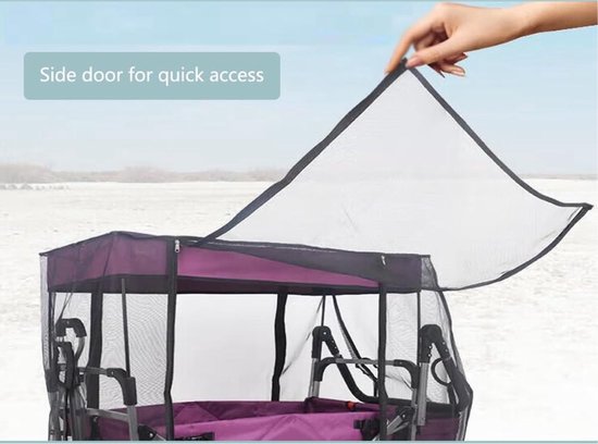 Regenhoes voor bolderkar - transparant - opvouwbaar - strand - waterdicht - accessoires - universeel van Van然而 — afbeelding 5