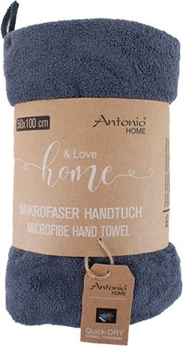 Microvezel handdoek 50x100 cm – Zachte sneldrogende handdoek – Donkergrijs