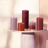 Bolsius Stume Cougie Cougie Rose Ø100 mm - Hauteur 10 cm - Gris / rose - 62 heures de brûlure