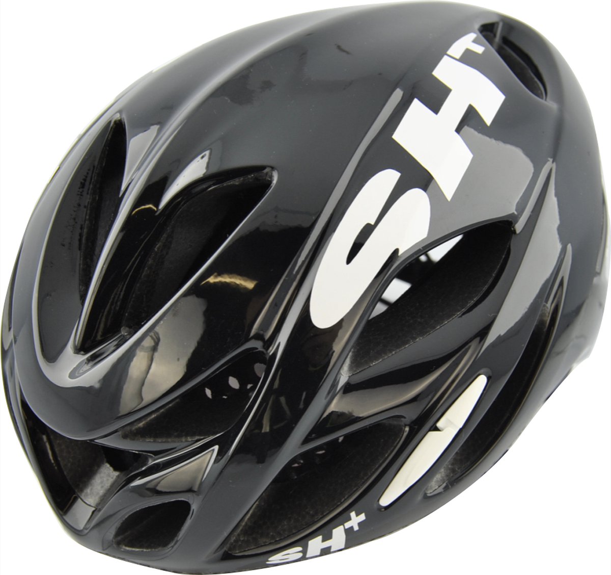 SH+ Fietshelm - SHIROCCO - Unisex - Lichtgewicht 240 gram - 19 Ventilatiegaten - Gemaakt in Italië - Voor een hoofdomtrek van 53 tot en met 57 CM - Zwart Wit