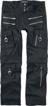 Pantalon noir Gothicana à jambes amovibles pour homme - W34L34