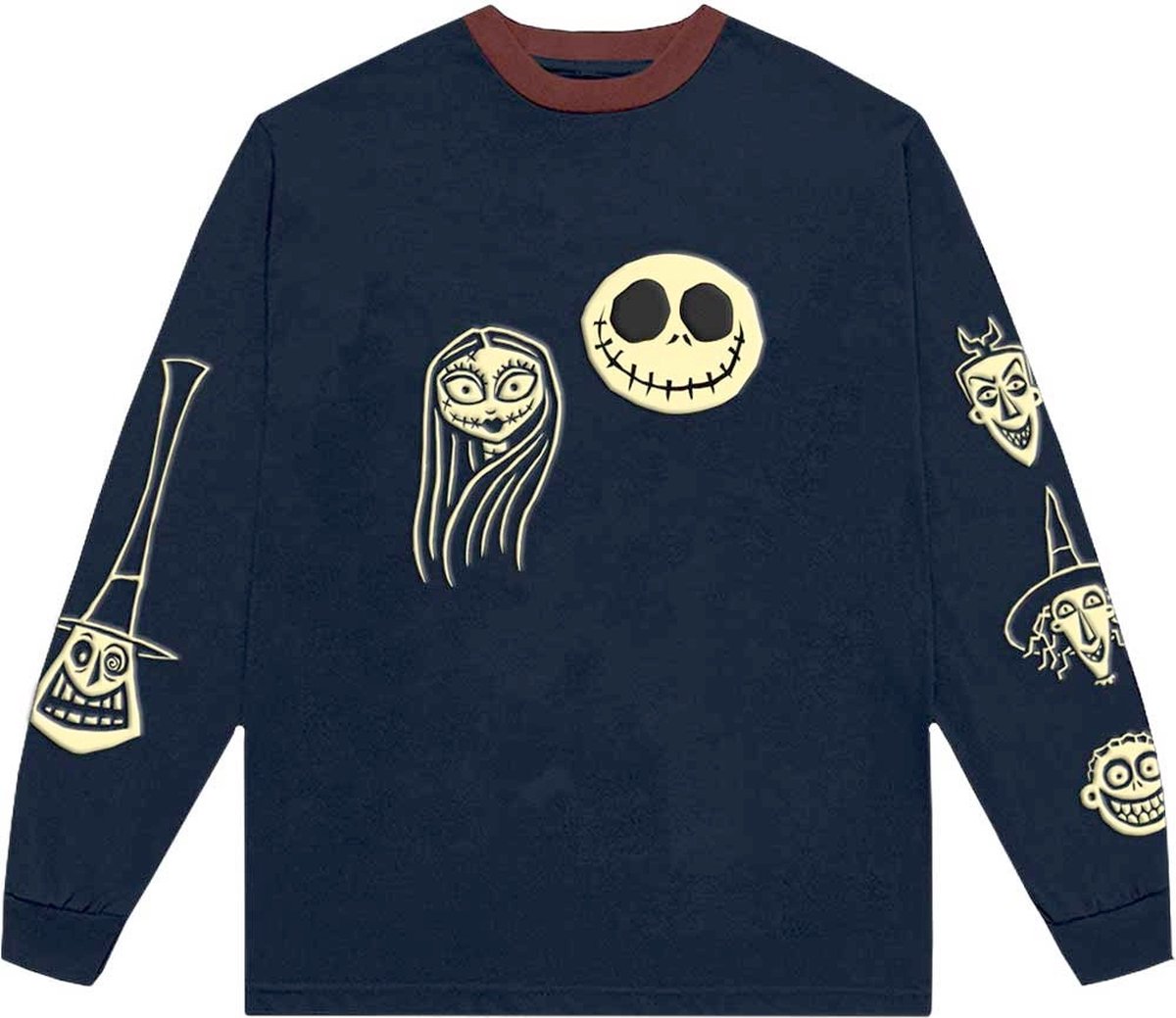 Disney The Nightmare Before Christmas - Faces AOP Longsleeve shirt - L - Blauw