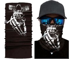 Scoby - Motor Gezichtsmasker & Nekwarmer - Schedel Skull Design - Skimasker - Motorsjaal voor Halloween - Spatmasker/Face Shield